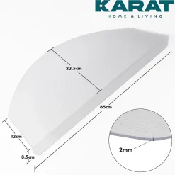 Floordirekt Tapis d'escalier Arktik Transparent Demi-circulaire 23,5 x 65 cm -