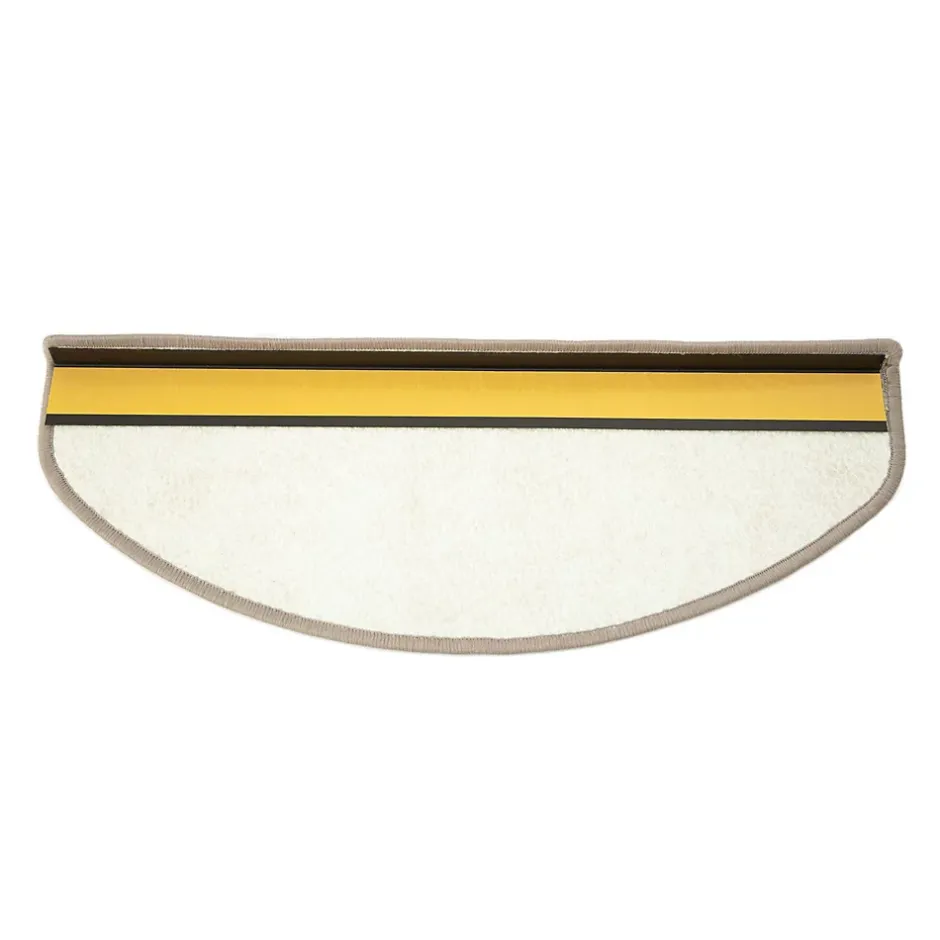 Tapis d'escalier Baleno Beige 23,5 x 65 cm Demi-circulaire --Floordirekt Online