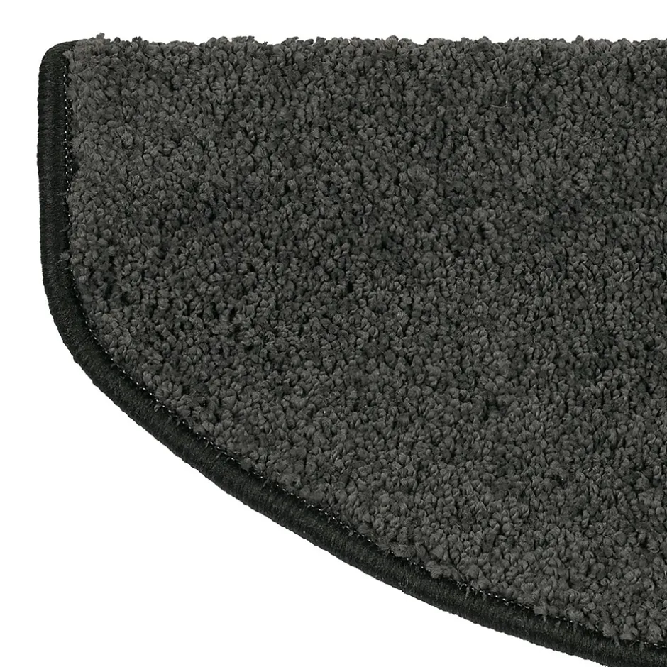 Tapis d'escalier Bali Noir Demi-circulaire 23,5 x 65 cm-Floordirekt Online