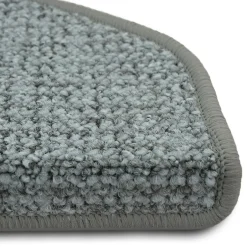 Floordirekt Tapis d'escalier Carlton Demi-circulaire Gris clair 23,5 x 65 cm -