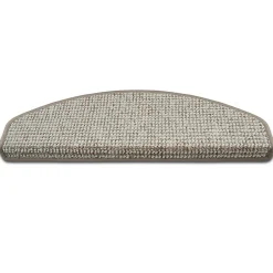 Floordirekt Tapis d'escalier Carlton Demi-circulaire Gris beige 23,5 x 65 cm -