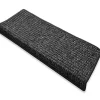 Floordirekt Tapis d'escalier Carlton Rectangulaire Gris anthracite 23,5 x 65 cm -