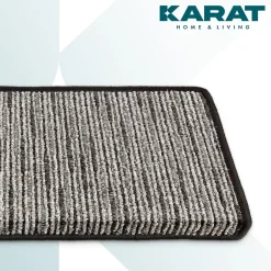 Floordirekt Tapis d'escalier Geneva Anthracite 23,5 X 65 cm Rectangulaire