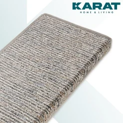 Tapis d'escalier Geneva Gris argenté 23,5 X 65 cm Rectangulaire-Floordirekt Sale