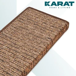 Floordirekt Tapis d'escalier Geneva Marron clair 23,5 X 65 cm Rectangulaire