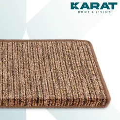 Floordirekt Tapis d'escalier Geneva Marron clair 23,5 X 65 cm Rectangulaire