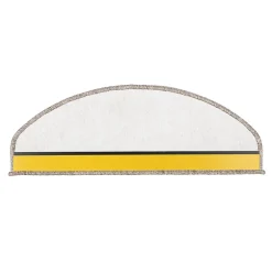 Tapis d'escalier Kalkutta Taupe Demi-circulaire 23,5 x 65 cm-Floordirekt