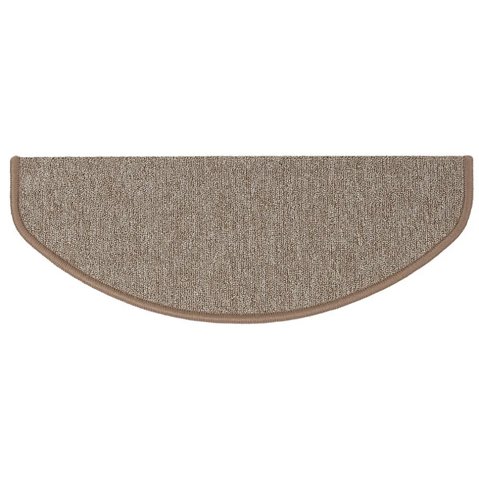 Floordirekt Tapis d'escalier London Beige 23,5 x 65 cm Demi-circulaire