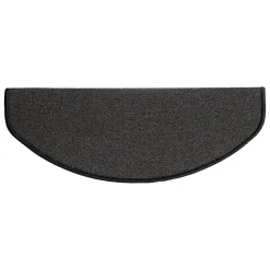 Tapis d'escalier London Gris anthracite 23,5 x 65 cm Demi-circulaire-Floordirekt
