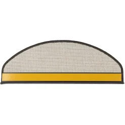 Floordirekt Tapis d'escalier London Gris foncé 23,5 x 65 cm Demi-circulaire