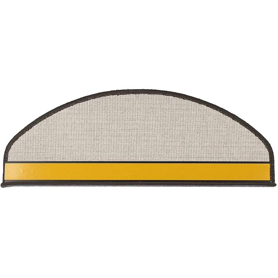 Floordirekt Tapis d'escalier London Gris foncé 23,5 x 65 cm Demi-circulaire