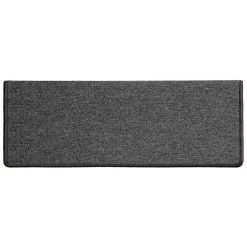 Tapis d'escalier London Gris foncé 23,5 x 65 cm Rectangulaire-Floordirekt Clearance