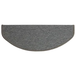 Floordirekt Tapis d'escalier London Gris clair 23,5 x 65 cm Demi-circulaire