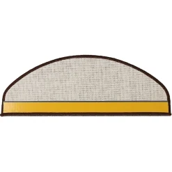 Floordirekt Tapis d'escalier London Marron foncé 23,5 x 65 cm Demi-circulaire