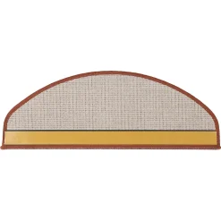 Tapis d'escalier London Terre 38 23,5 x 65 cm Demi-circulaire-Floordirekt Outlet