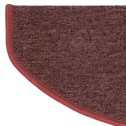 Floordirekt Tapis d'escalier London Vin rouge 23,5 x 65 cm Demi-circulaire