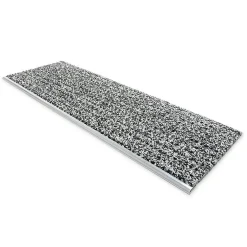 Tapis d'escalier sécurisé Avec rail en aluminium Gris anthracite 24 x 60 cm --Floordirekt Best