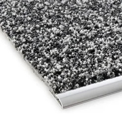 Tapis d'escalier sécurisé Avec rail en aluminium Gris anthracite 24 x 60 cm --Floordirekt Best