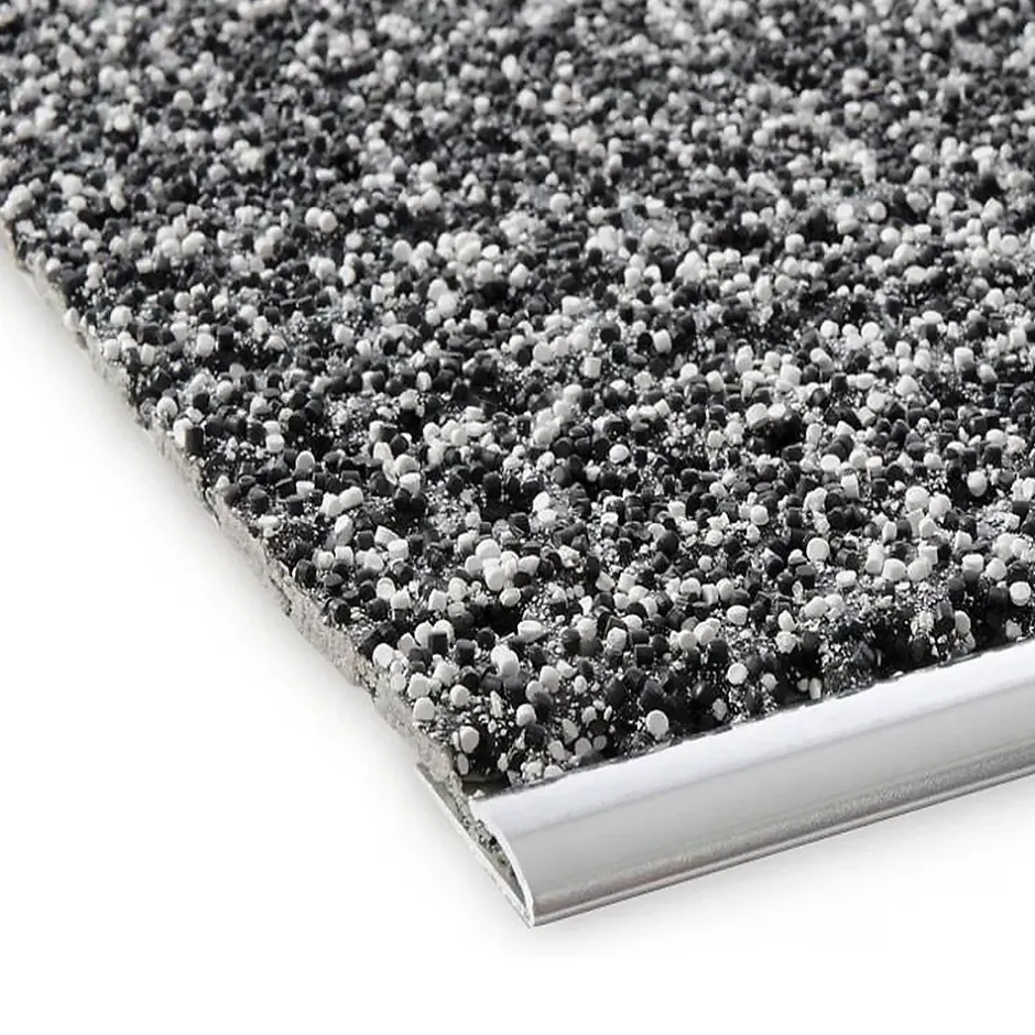 Tapis d'escalier sécurisé Avec rail en aluminium Gris anthracite 24 x 60 cm --Floordirekt Best