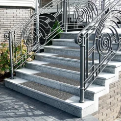 Tapis d'escalier sécurisé Avec rail en aluminium Gris anthracite 24 x 60 cm --Floordirekt Best