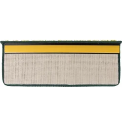 Tapis d'escalier Shaggy Barcelona Vert Rectangulaire 23,5 x 65 cm-Floordirekt Best