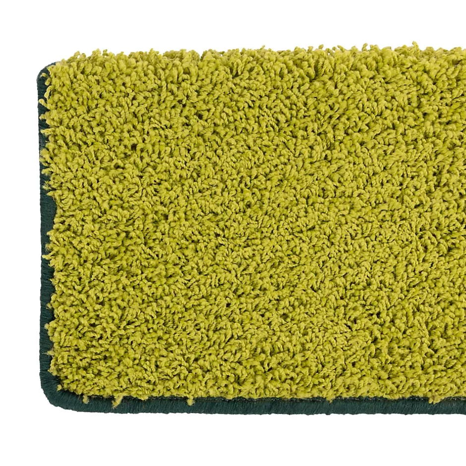 Tapis d'escalier Shaggy Barcelona Vert Rectangulaire 23,5 x 65 cm-Floordirekt Best
