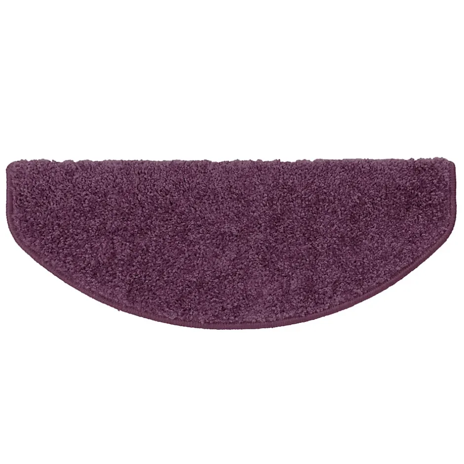 Tapis d'escalier Shaggy Barcelona Violet Demi-circulaire 23,5 x 65 cm-Floordirekt Hot