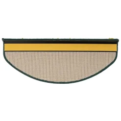 Floordirekt Tapis d'escalier Shaggy Barcelona Vert Demi-circulaire 23,5 x 65 cm