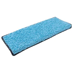 Floordirekt Tapis d'escalier Shaggy Barcelona Bleu clair Rectangulaire 23,5 x 65 cm