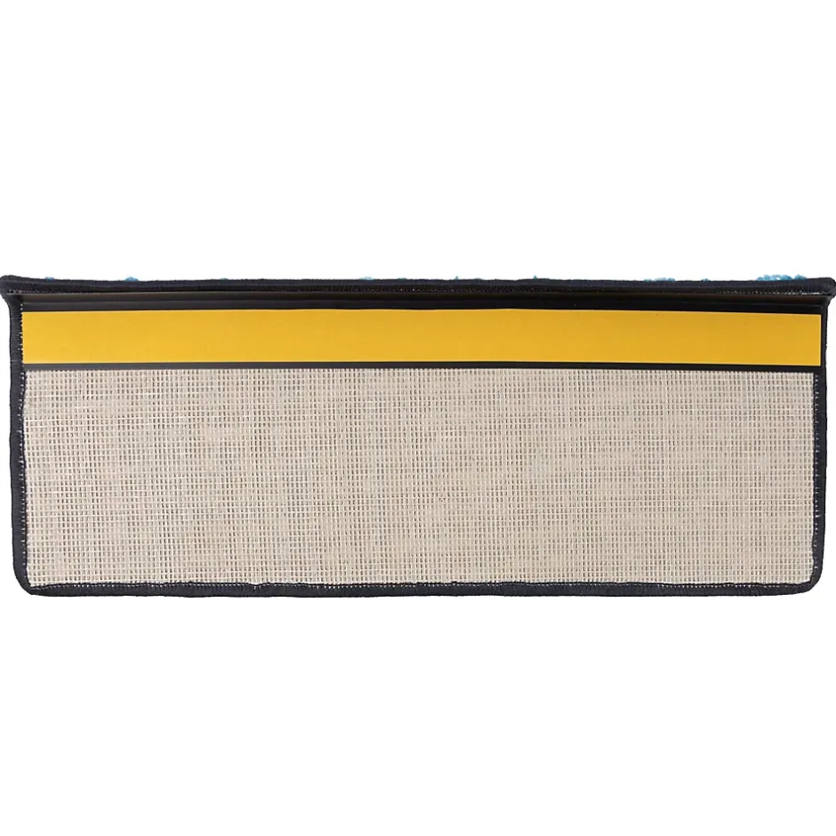 Floordirekt Tapis d'escalier Shaggy Barcelona Bleu clair Rectangulaire 23,5 x 65 cm