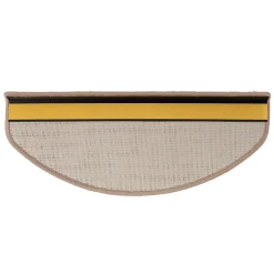 Tapis d'escalier Shaggy Barcelona Beige Demi-circulaire 23,5 x 65 cm-Floordirekt Hot