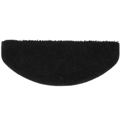 Tapis d'escalier Shaggy Barcelona Noir Demi-circulaire 23,5 x 65 cm-Floordirekt Hot