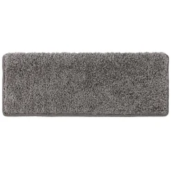 Floordirekt Tapis d'escalier Shaggy Barcelona Gris Rectangulaire 23,5 x 65 cm