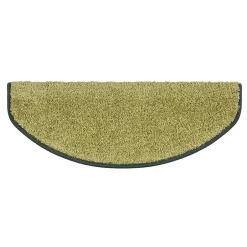 Tapis d'escalier Shaggy Sphinx Demi-circulaire 23,5 x 65 cm Vert --Floordirekt Discount