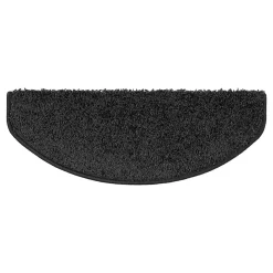 Floordirekt Tapis d'escalier Shaggy Sphinx Demi-circulaire 23,5 x 65 cm Noir -