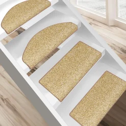 Tapis d'escalier Shaggy Sphinx Rectangulaire 23,5 x 65 cm Beige --Floordirekt Clearance