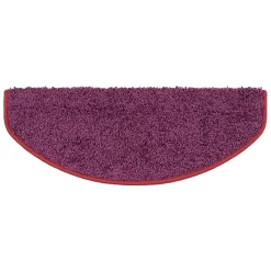 Floordirekt Tapis d'escalier Shaggy Sphinx Demi-circulaire 23,5 x 65 cm Violet -