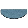 Tapis d'escalier Shaggy Sphinx Demi-circulaire 23,5 x 65 cm Bleu clair --Floordirekt Hot