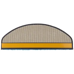 Tapis d'escalier Shaggy Sphinx Demi-circulaire 23,5 x 65 cm Bleu clair --Floordirekt Hot