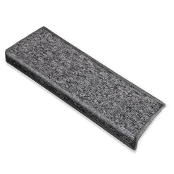Floordirekt Tapis d'escalier Turbo Gris Installation adhésive Différentes formes Rectangulaire -