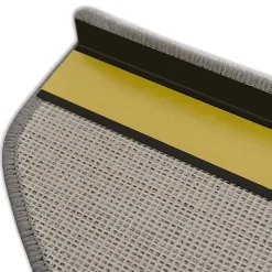 Tapis d'escalier Turbo Gris Installation adhésive Différentes formes Demi-circulaire --Floordirekt
