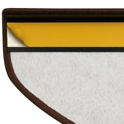 Floordirekt Tapis d'escalier York Brun foncé 23,5 x 65 cm -