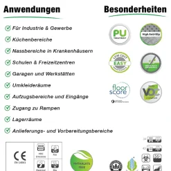 Tapis en caoutchouc Dots Gris 120 x 50 cm --Floordirekt Hot