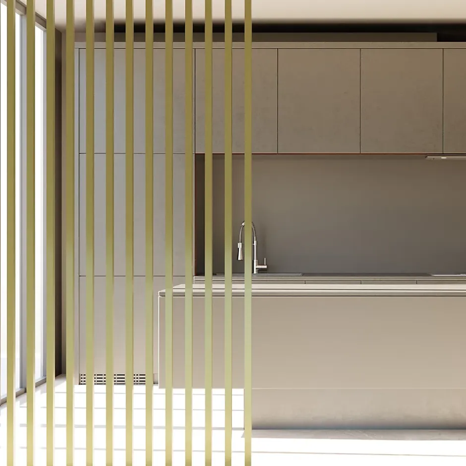 Tasseau aluminium olive 3 x 280 cm, ép.3 cm