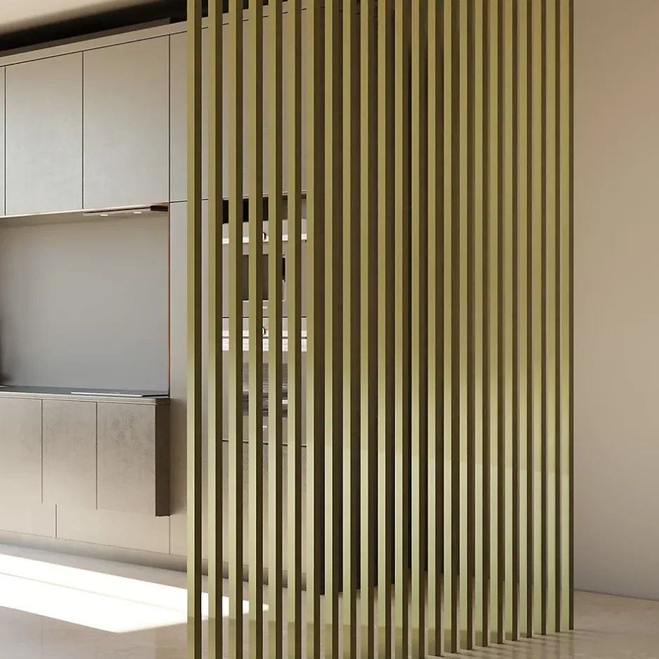 Tasseau aluminium olive 3 x 280 cm, ép.3 cm