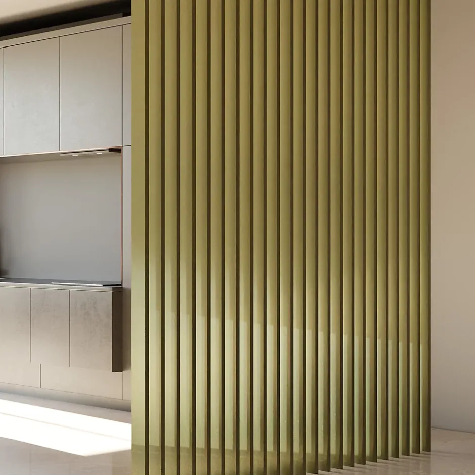 Tasseau aluminium olive 7,8 x 280 cm, ép.2,2 cm