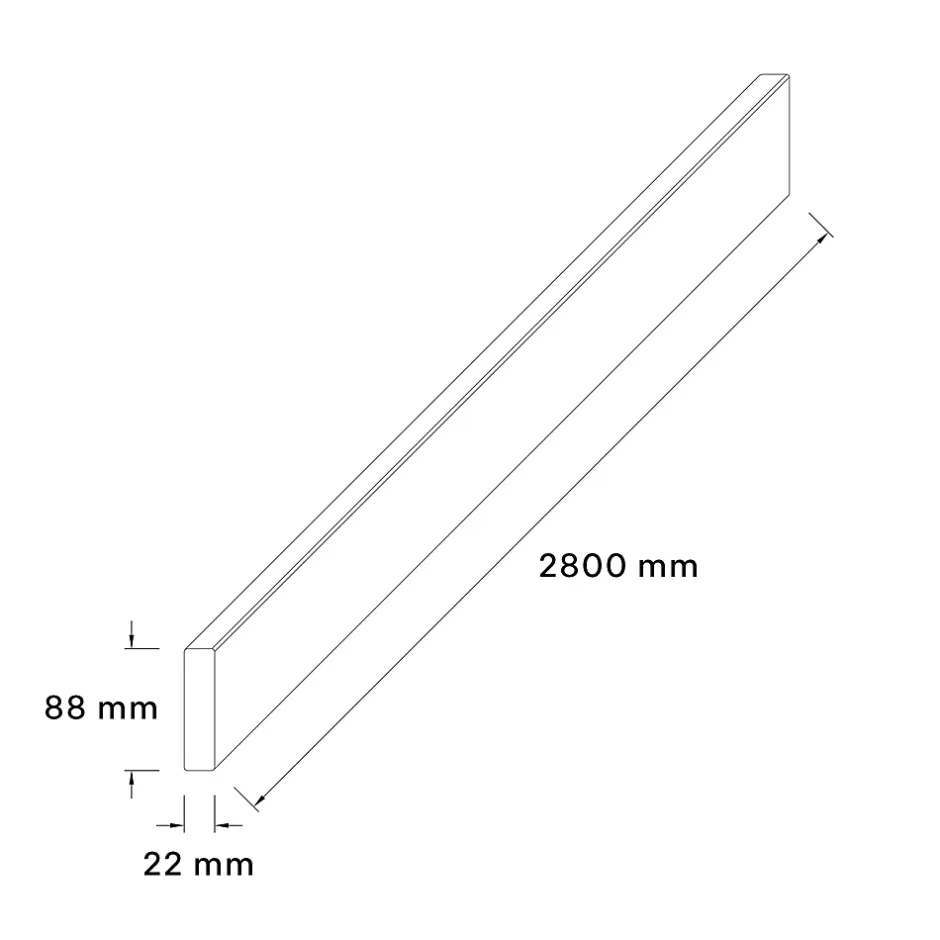 Tasseau Claustra MDF blanc à peindre l.8,8 x L.280 cm