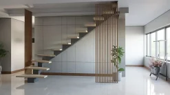 Tasseau Claustra MDF revêtu papier imprimé chêne l.81 x L.280 cm-