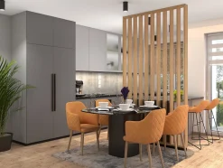 Tasseau Claustra MDF revêtu papier imprimé chêne L.2,2 x P.8,8 cm x H.2,80 m