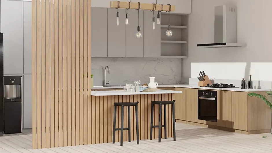 Foge Tasseau décoratif imitation chêne Saragosse l.3 x L.280 cm vendu par 4 pièces